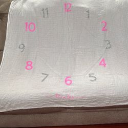 Girls 12 Months Photo Backdrop Blanket