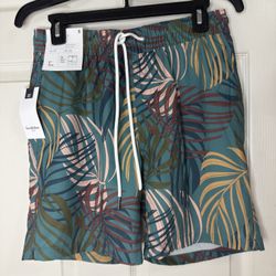 Goodfellow Teal Palm short  Size S MSRP $30