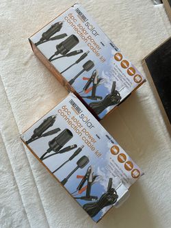 Thunderbolt Magnum 6 Piece Solar Panel Power Connection Cable Kit Including Battery Clamps, LED Char