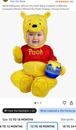 18-24 Months Winnie the Pooh Baby Costume | Officially Licensed | Disney | Winnie the Pooh Cosplay