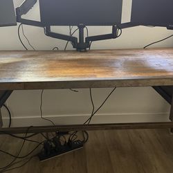 Office / Executive Desk - custom reclaimed wood metal industrial