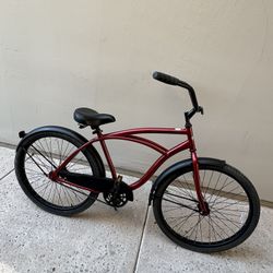 Huffy Cranbrook 26 inch Red Men’s Beach Cruiser-Ready to Ride!