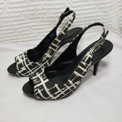 Apt 9 white & black high heels size 8 M 