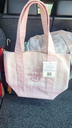 Limited Edition Trader Joe’s Striped Tote - Pink