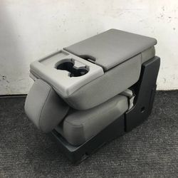 Gray Cloth Front Center Jump Seat Console For A 2015 Through 2020 Ford F150 Truck Middle Stock #9062