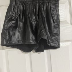 Large Leather Shorts