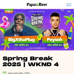Spring Break Papa And Beer Week 4 Vip