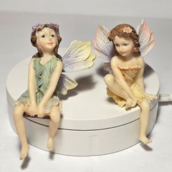 2 Fairy Figurines Shelf Sitters