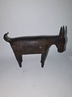Vintage bronze donkey statue