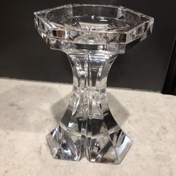 Vintage Miller-Rogaska Crystal Candle Holder 6” Tall