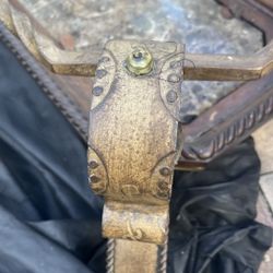 Antique Glass Top Table