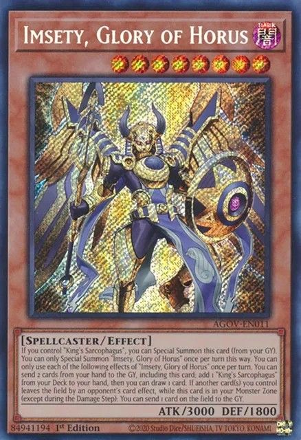 Imsety, Glory of Horus Yugioh Card