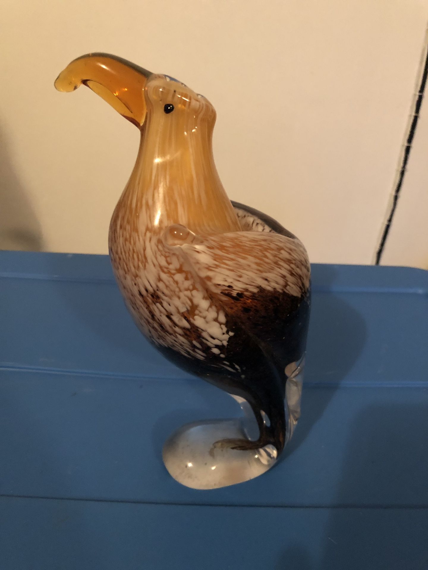 Murano Glass Eagle 9” Vintage Collectible