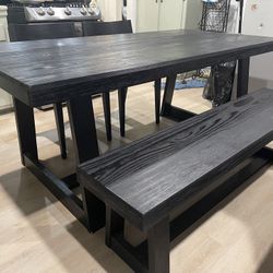 Dining Table Black Wood