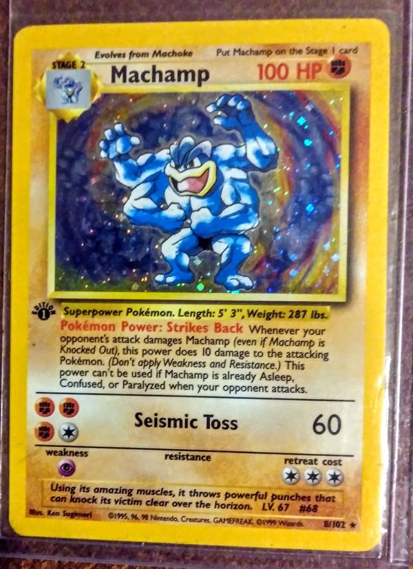 1st addition Machamp holo original pokemon CARD for Sale in Seffner, FL ...