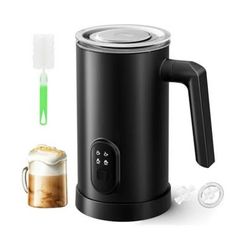 TINANA Electric Milk Frother, 4-in-1 Automatic Foam Maker & Milk Steamer, 12oz/350ml