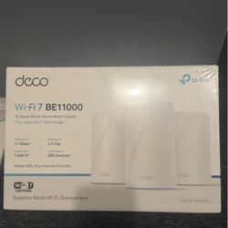 TP-Link Deco 7 Pro BE11000 Tri-Band Wi-Fi 7 Whole Home Mesh System 3-Pack