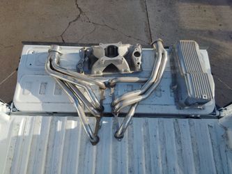 Chrome and polish headers, Victor intake,billet oil pan