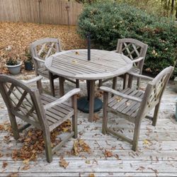 4 Piece Teak Dining Set