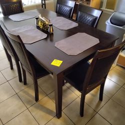 Dining Set Table Six Chairs