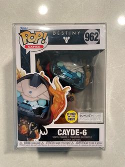 GLOW Cayde-6 Funko Pop *VAULTED* Bungie Store Exclusive Destiny 962 with protector Games Playstation PS5 SEGA Nintendo XBOX GITD