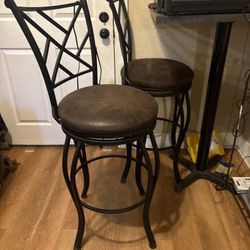 3 Bar Height Swivel Bar Stools 