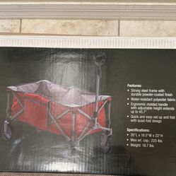 Bass Pro Shops Red Quad Foldable Wagon
