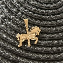 Vintage 14k Gold Merry Go Round Horse Pendant 