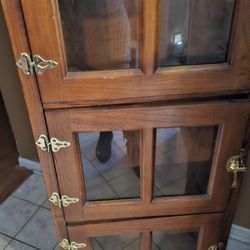 Antique wooden barrister-style DVD STORAGE CASE