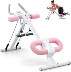 MERACH Ab Machine, Ab Workout Equipment, Adjustable Ab Trainer Machine for Abs Workout at Home Gym, Foldable, Knee Protection, Abdominal Trainer for S