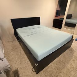 Malm Queen Size Bedframe And Mattress