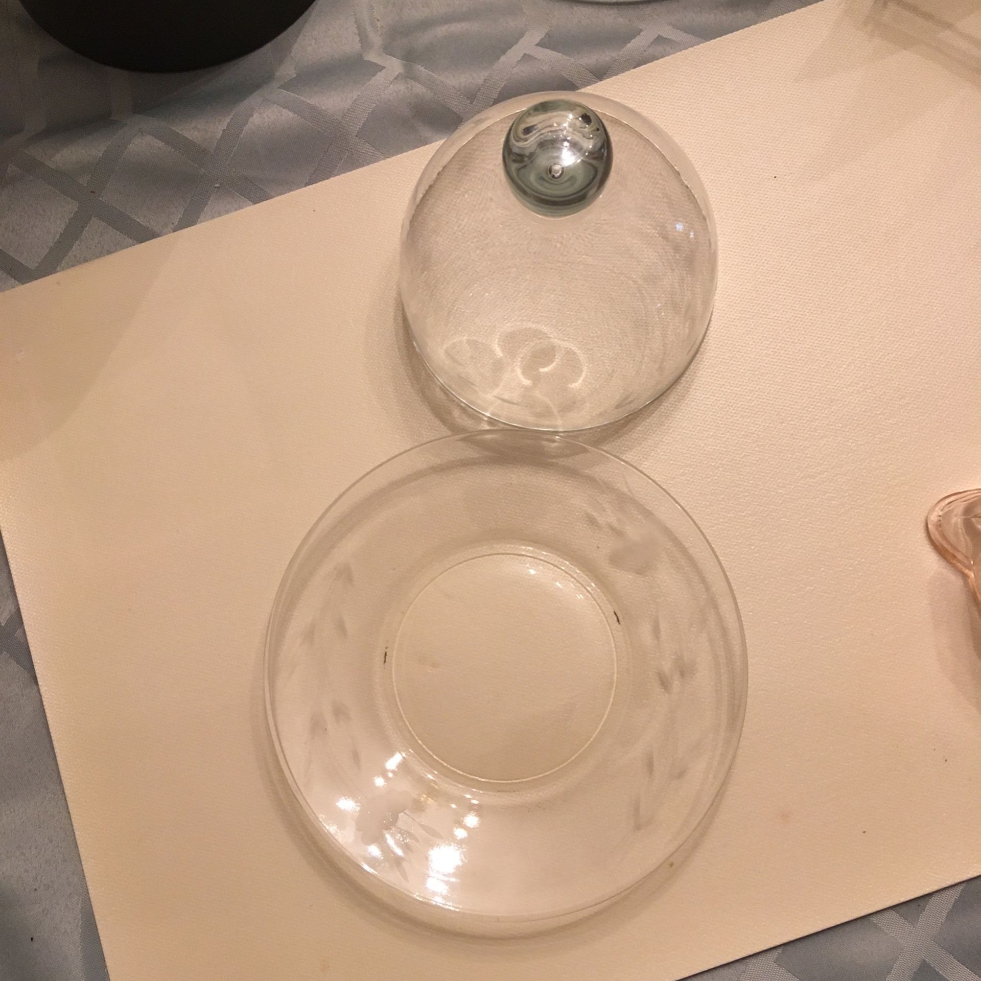 Princess house butter dish with domed lid