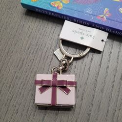 NWT Kate Spade Gift Wrapping Box Keychain
