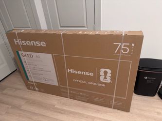 Brand new 75 in Qled hisense TV
