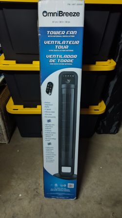 Omni Breeze Brand Tower Fan With Remote Control 