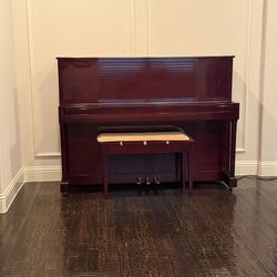 Yamaha T116 Mahogany Upright Piano  Very nice condition. Hardly used.     Height: 45 inches • Width: 60 inches • Depth: 21 inches