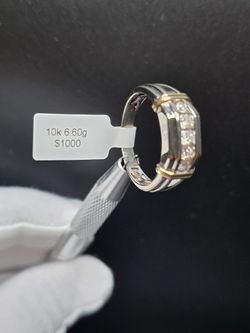 Anillo De Oro 10k… 12 Diamantes Naturales
