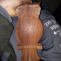 Hand Carved Owl From India