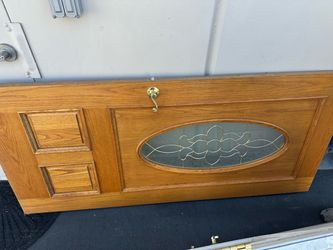 36” Oak Door With Obscure Oval Glass