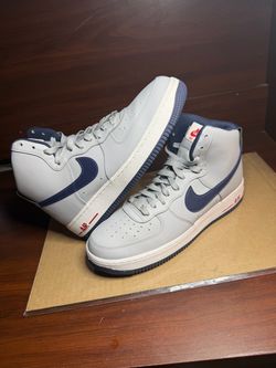 Nike Air Force 1 High QS Wolf Grey College Navy High-Top Sneakers size 11M