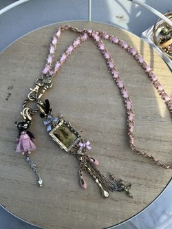 Betsey Johnson Cat Ballerina Necklace