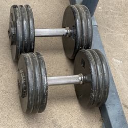 Pair Of Dumbbells 60 Pounds Each 120 Total Weight 