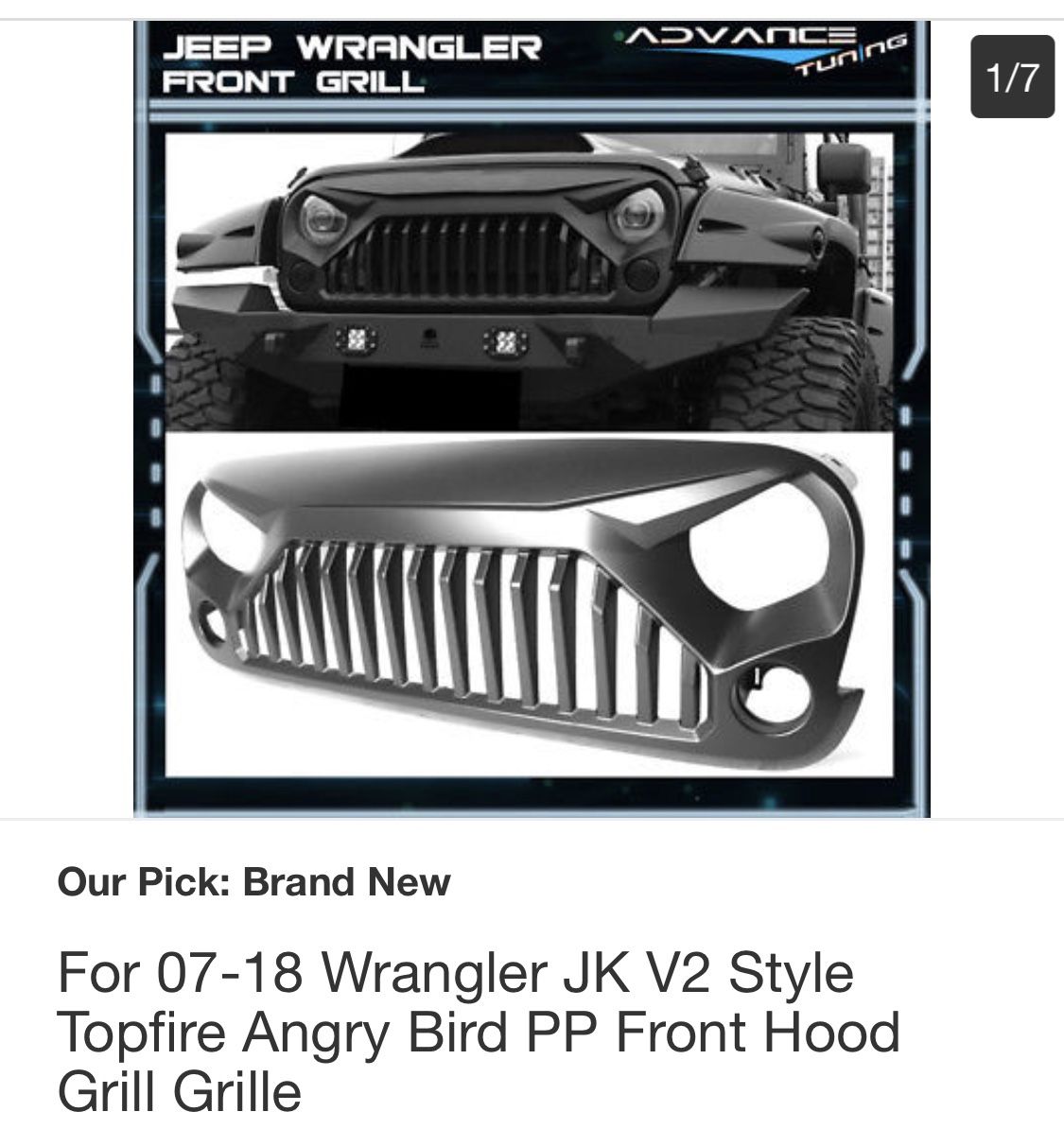 Jeep Wrangler angry birds grill