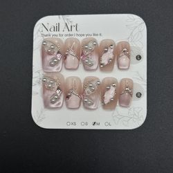 Press On Nails Handmade Size M Reusable