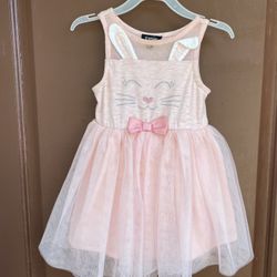  Pink Easter Bunny Dress 2T. .