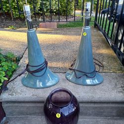 2 Lamps For $10 And $5 For The Purple Vase 