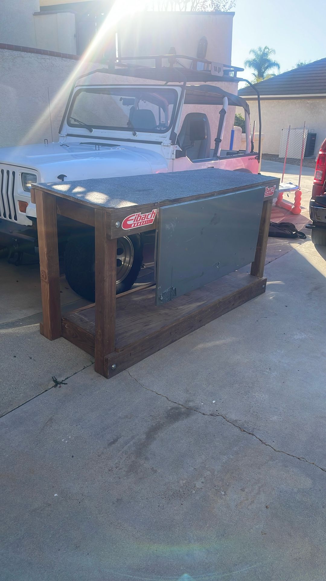 Workbench with table