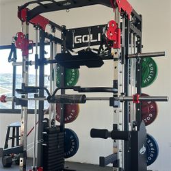 Smith Machine , Squat Rack , Bench Press , Leg Press , Pulley System Machine For Your Weights 