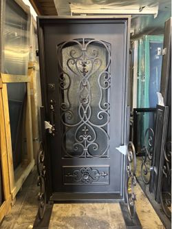 Wrought Iron Door With Openable Window