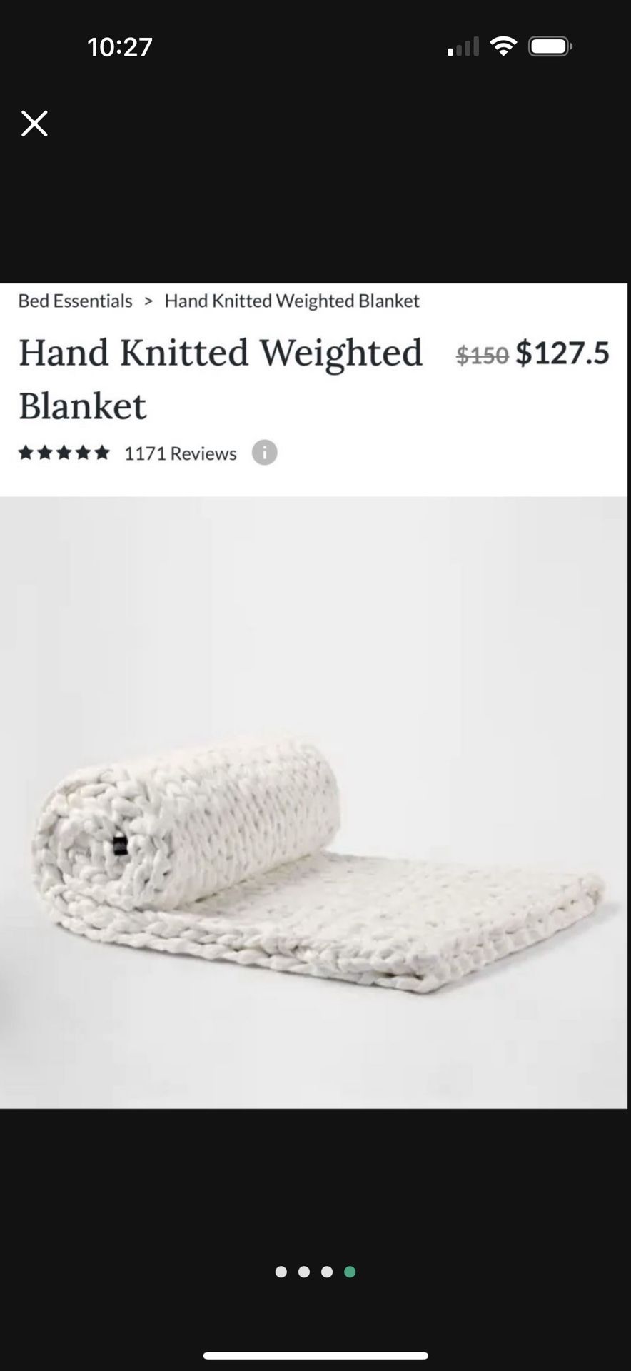 Knitted Blanket Retail Price $150